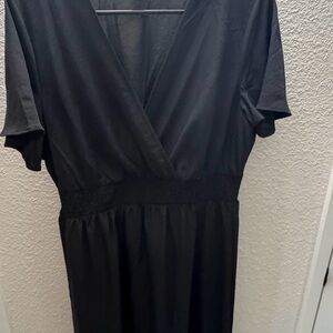 SHEIN Black Midi Dress